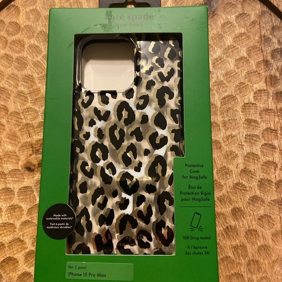 kate spade Other - Kate Spade Black and White Leopard Print Phone Case